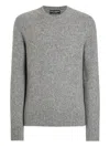 Dolce & Gabbana Sweater With Round Neck In Wool Blend In Gray