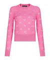 Dolce & Gabbana Jacquard-pullover Mit Logo In Pink