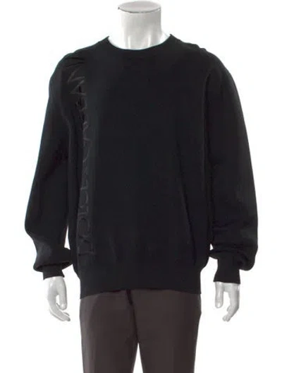 Pre-owned Dolce & Gabbana Crew Neck Long Sleeve Sweatshirt In Black