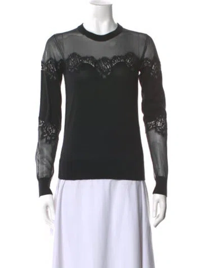 Pre-owned Dolce & Gabbana Crew Neck Long Sleeve Sweatshirt In Black
