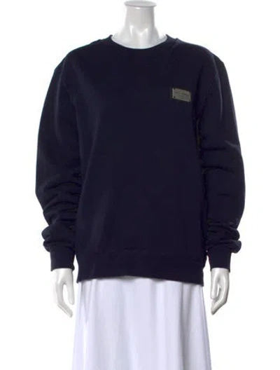Pre-owned Dolce & Gabbana Crew Neck Long Sleeve Sweatshirt In Black