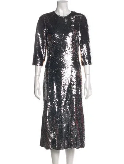 Pre-owned Dolce & Gabbana Crew Neck Midi Length Dress