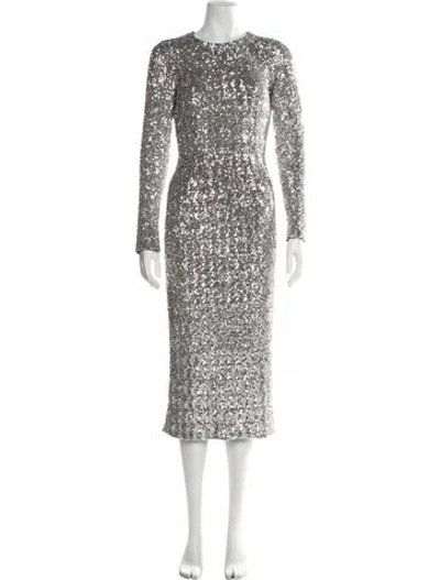 Pre-owned Dolce & Gabbana Crew Neck Midi Length Dress W/ Tags