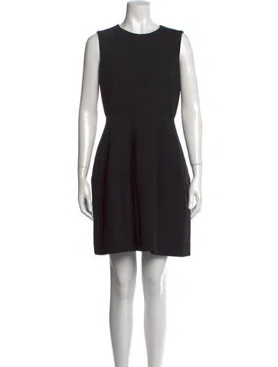 Pre-owned Dolce & Gabbana Crew Neck Mini Dress In Black