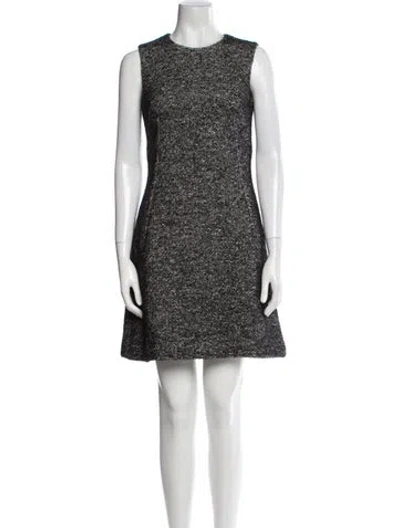 Pre-owned Dolce & Gabbana Crew Neck Mini Dress In Black