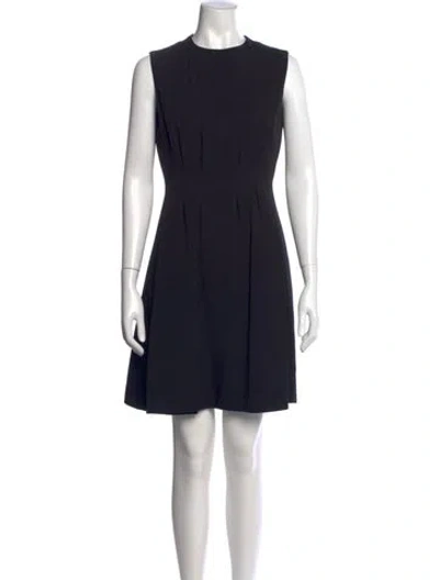 Pre-owned Dolce & Gabbana Crew Neck Mini Dress In Black