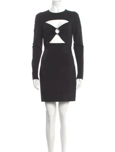 Pre-owned Dolce & Gabbana Crew Neck Mini Dress In Gray