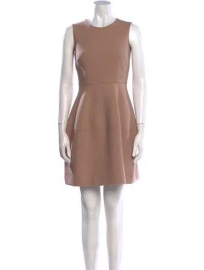 Pre-owned Dolce & Gabbana Crew Neck Mini Dress In Neutral