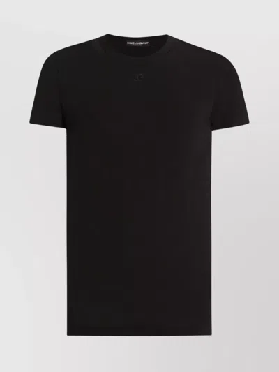 Dolce & Gabbana Crew Neck Short Sleeve T-shirt In Black
