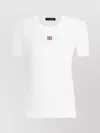 Dolce & Gabbana Crew Neck Short Sleeve T-shirt Size 40 In White