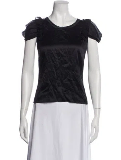 Pre-owned Dolce & Gabbana Crew Neck Short Sleeve Top In Black