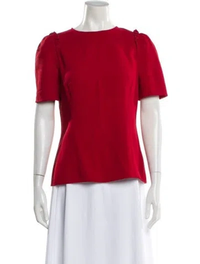 Pre-owned Dolce & Gabbana Crew Neck Short Sleeve Top In Red