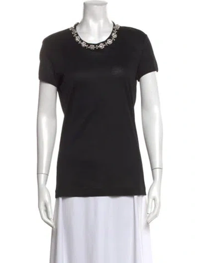 Pre-owned Dolce & Gabbana Crew Neck Short Sleeve T-shirt In Black