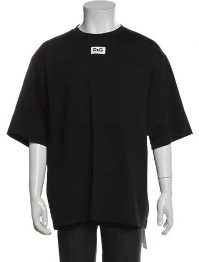 Pre-owned Dolce & Gabbana Crew Neck Short Sleeve T-shirt In Black/white