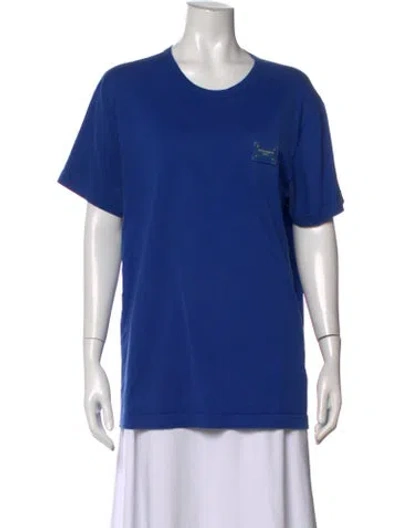 Pre-owned Dolce & Gabbana Crew Neck Short Sleeve T-shirt In Blue