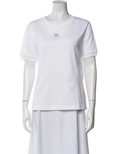 Pre-owned Dolce & Gabbana Crew Neck Short Sleeve T-shirt In Neutral