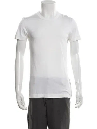 Pre-owned Dolce & Gabbana Crew Neck Short Sleeve T-shirt In Neutrals