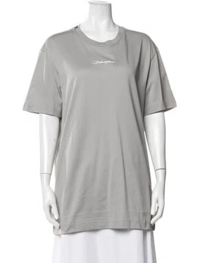 Pre-owned Dolce & Gabbana Crew Neck Short Sleeve T-shirt W/ Tags In Grey