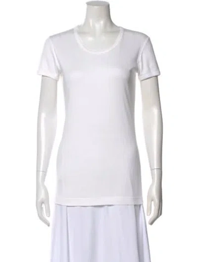 Pre-owned Dolce & Gabbana Crew Neck Short Sleeve T-shirt In White