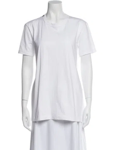 Pre-owned Dolce & Gabbana Crew Neck Short Sleeve T-shirt In White