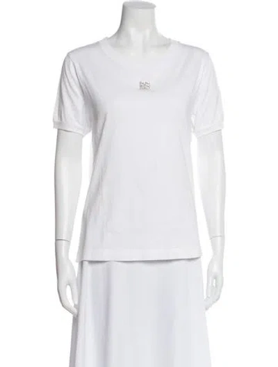 Pre-owned Dolce & Gabbana Crew Neck Short Sleeve T-shirt In White