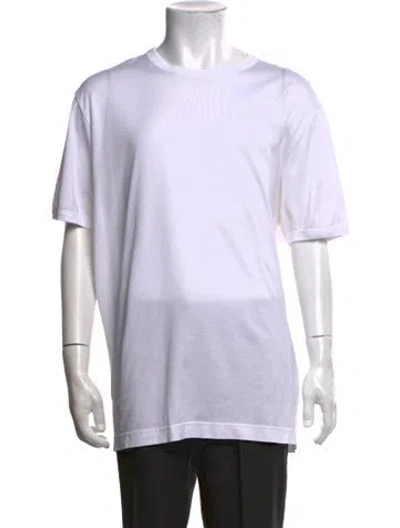 Pre-owned Dolce & Gabbana Crew Neck Short Sleeve T-shirt In White