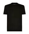 Dolce & Gabbana Short-sleeved Silk T-shirt In Black