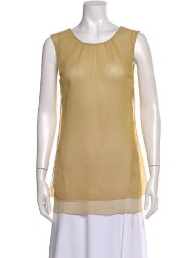 Pre-owned Dolce & Gabbana Crew Neck Sleeveless Blouse In Neutral
