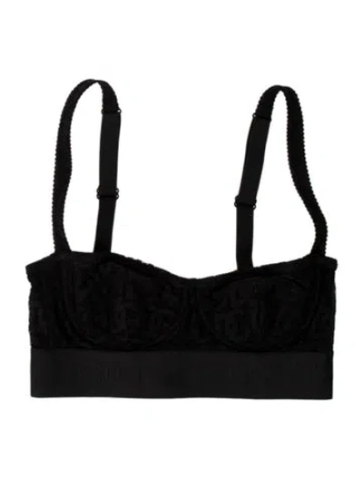 Pre-owned Dolce & Gabbana Crew Neck Sleeveless Sports Bra In Black