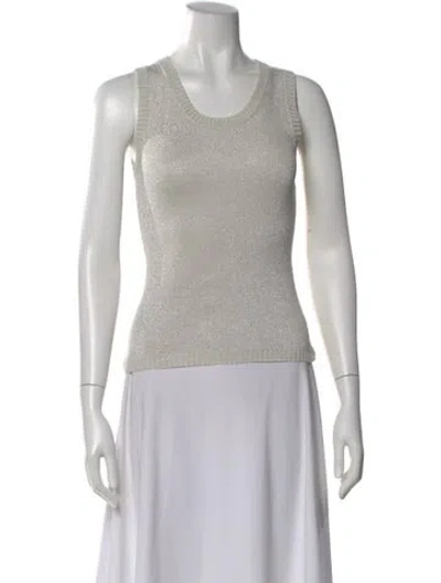 Pre-owned Dolce & Gabbana Crew Neck Sleeveless Top In Gray