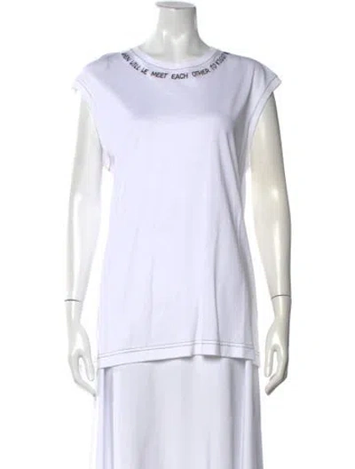 Pre-owned Dolce & Gabbana Crew Neck Sleeveless T-shirt W/ Tags In White