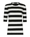 Dolce & Gabbana Crew-neck Striped Top In Black