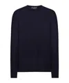 Dolce & Gabbana Silk And Cashmere Round-neck Sweater In Black