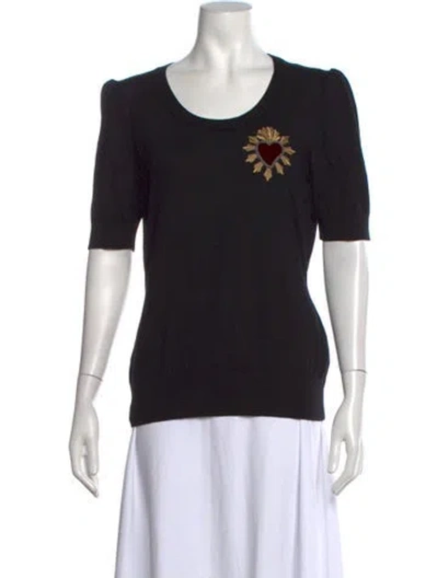 Pre-owned Dolce & Gabbana Crew Neck Sweater In Black