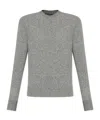 Dolce & Gabbana Sweater With Round Neck In Wool Blend In Gray