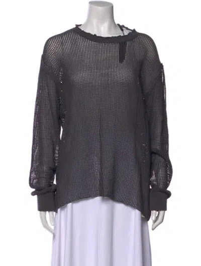 Pre-owned Dolce & Gabbana Crew Neck Sweater In Gray