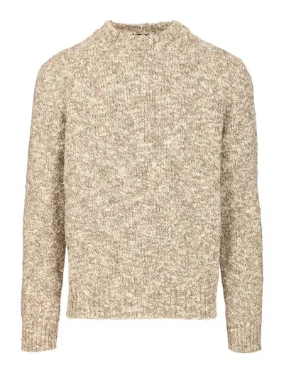 Dolce & Gabbana Crew Neck Sweater Knitwear Beige In Brown