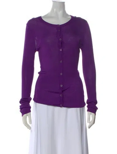Pre-owned Dolce & Gabbana Crew Neck Sweater In Purple