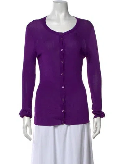 Pre-owned Dolce & Gabbana Crew Neck Sweater In Purple