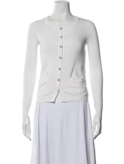 Pre-owned Dolce & Gabbana Crew Neck Sweater In White