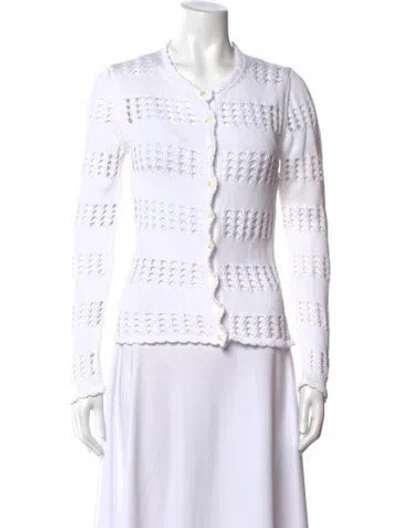 Pre-owned Dolce & Gabbana Crew Neck Sweater In White
