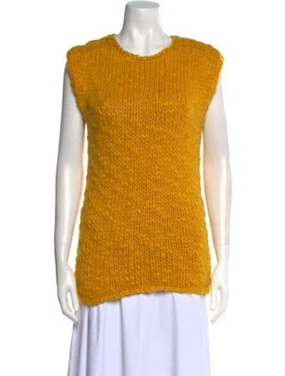 Pre-owned Dolce & Gabbana Crew Neck Sweater In Yellow