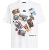 Dolce & Gabbana White Postcard Print Cotton T-shirt In White