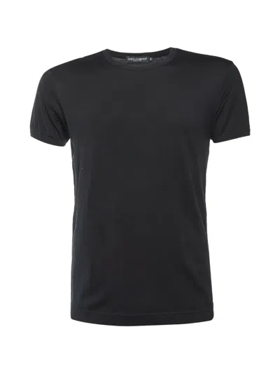 Pre-owned Dolce & Gabbana Crew Neck T-shirt In Black