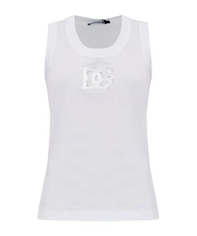 Dolce & Gabbana Crew Neck Vest In Pink