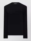Dolce & Gabbana Cashmere Round-neck Sweater With Dg Embroidery In Black