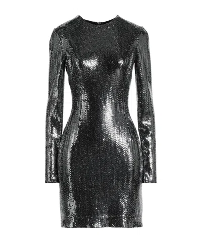 Dolce & Gabbana Crewneck Bodycon Dress In Black