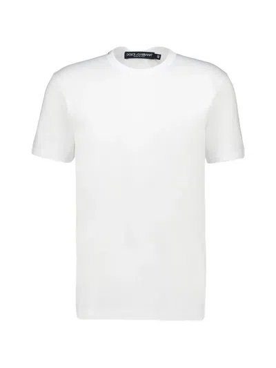 Dolce & Gabbana Crewneck Cotton T-shirt In White