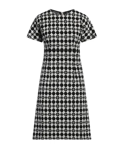 Dolce & Gabbana Crewneck Flared Dress In Black