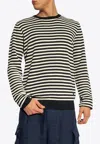 Dolce & Gabbana Jersey With Stripe Pattern In Navy